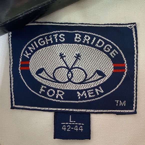 Knights Bridge For Men Vintage White Bomber Jacket Size 42-44 Harrington Style - Picture 2 of 11